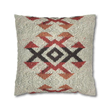 Southwestern Aztec Pattern Throw Pillowcase — Rustic Geometric Accent