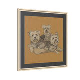 Yorkshire Terrier Trio Matte Canvas Print