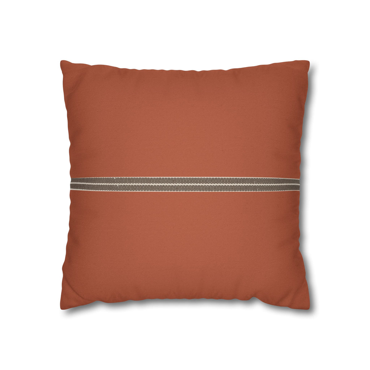 Rust Stripe Decorative Pillowcase