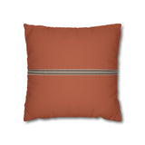 Rust Stripe Decorative Pillowcase