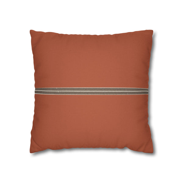 Rust Stripe Decorative Pillowcase