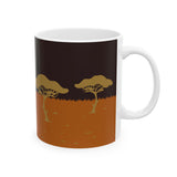 African Savanna Ceramic Mug — Sunset Acacia Tree Coffee Cup (11oz, 15oz)