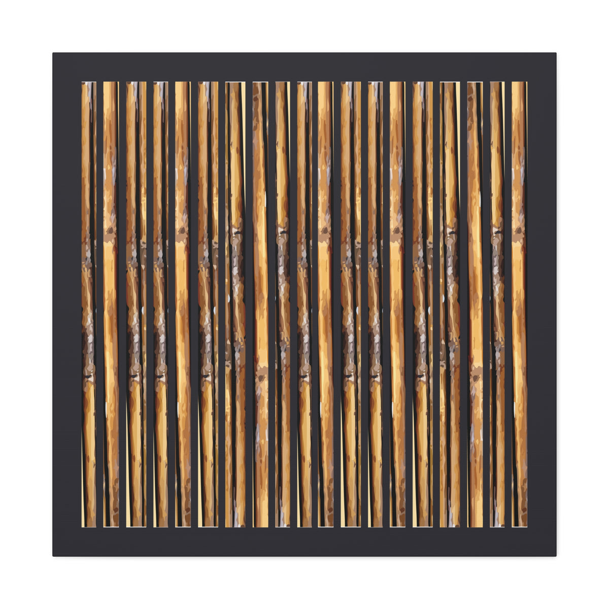Bamboo Stripe Matte Canvas Print — Stretched Wall Art (1.25")