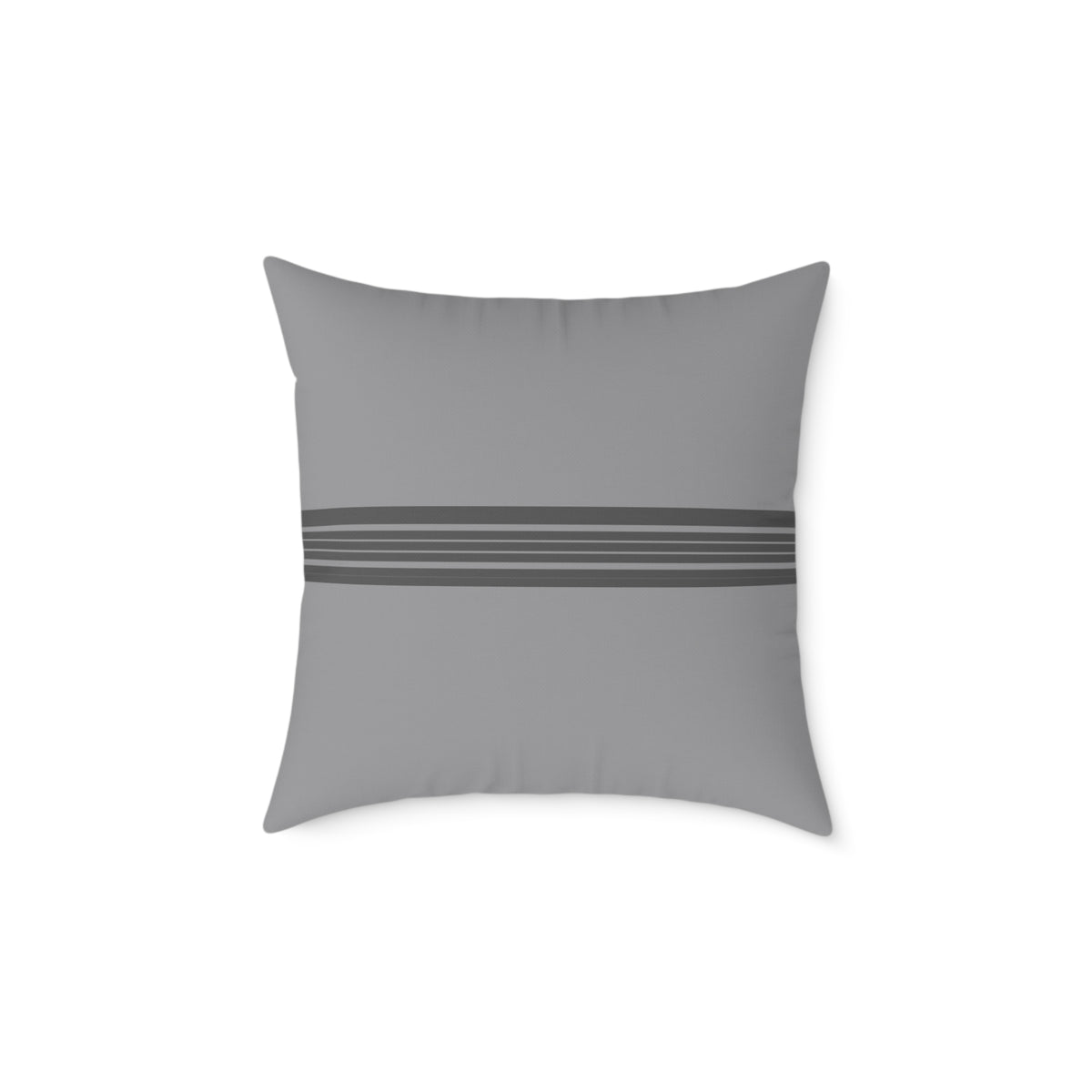Minimal Gray Striped Square Pillow