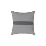 Minimal Gray Striped Square Pillow