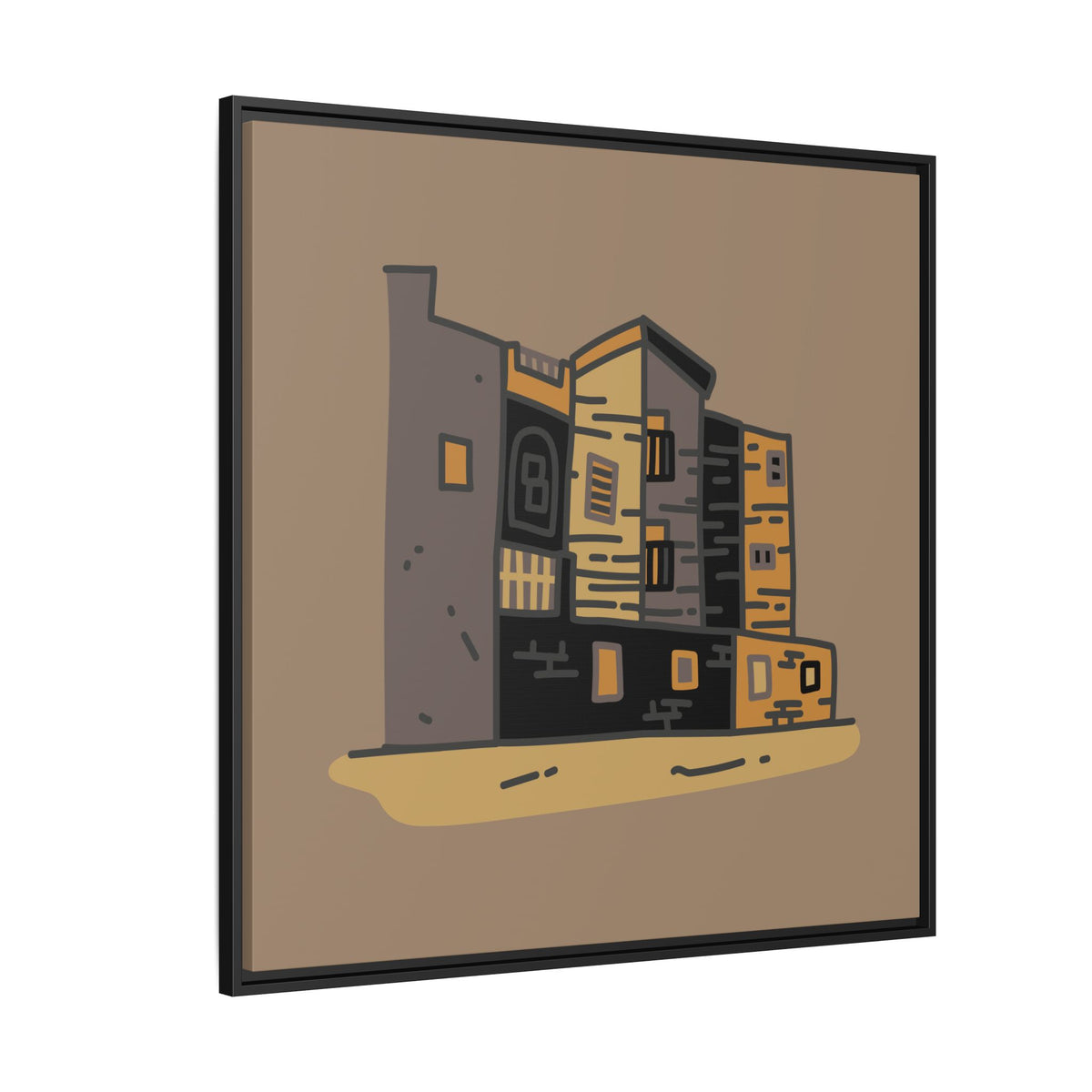 Earthbound Streets Print  - Desert Dwelling (Framed)