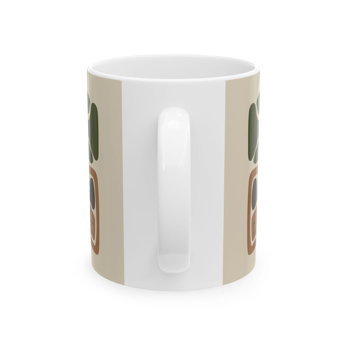 Rooted Canopy Botanical Mug - Earthy Olive & Neutral Art Mug