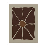 Earthen Bloom Wall Art - Warm Brown Organic Abstract Print