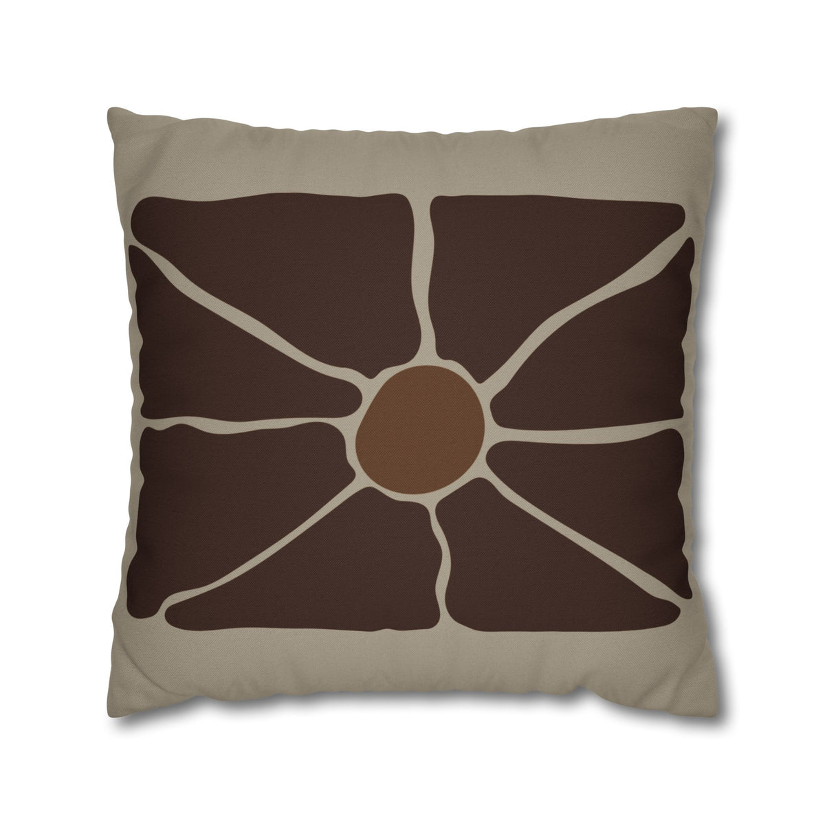 Earthen Bloom Pillow Cover - Warm Neutral Abstract Cushion Cover