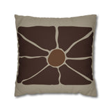 Earthen Bloom Pillow Cover - Warm Neutral Abstract Cushion Cover