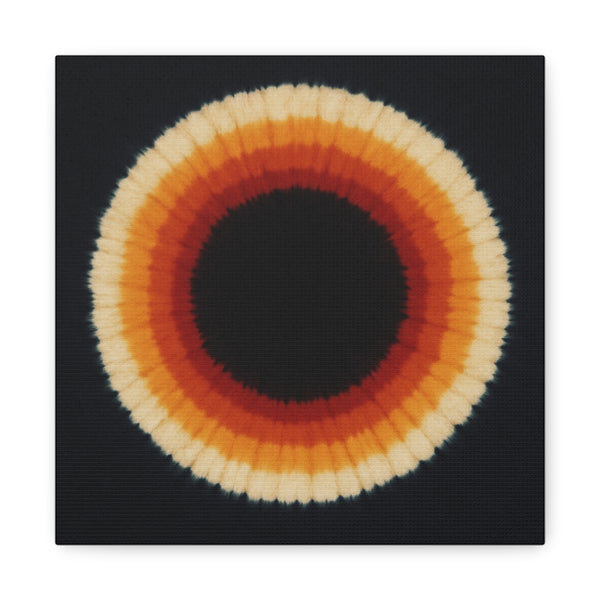 Eclipse Bloom in Earth Tones Canvas