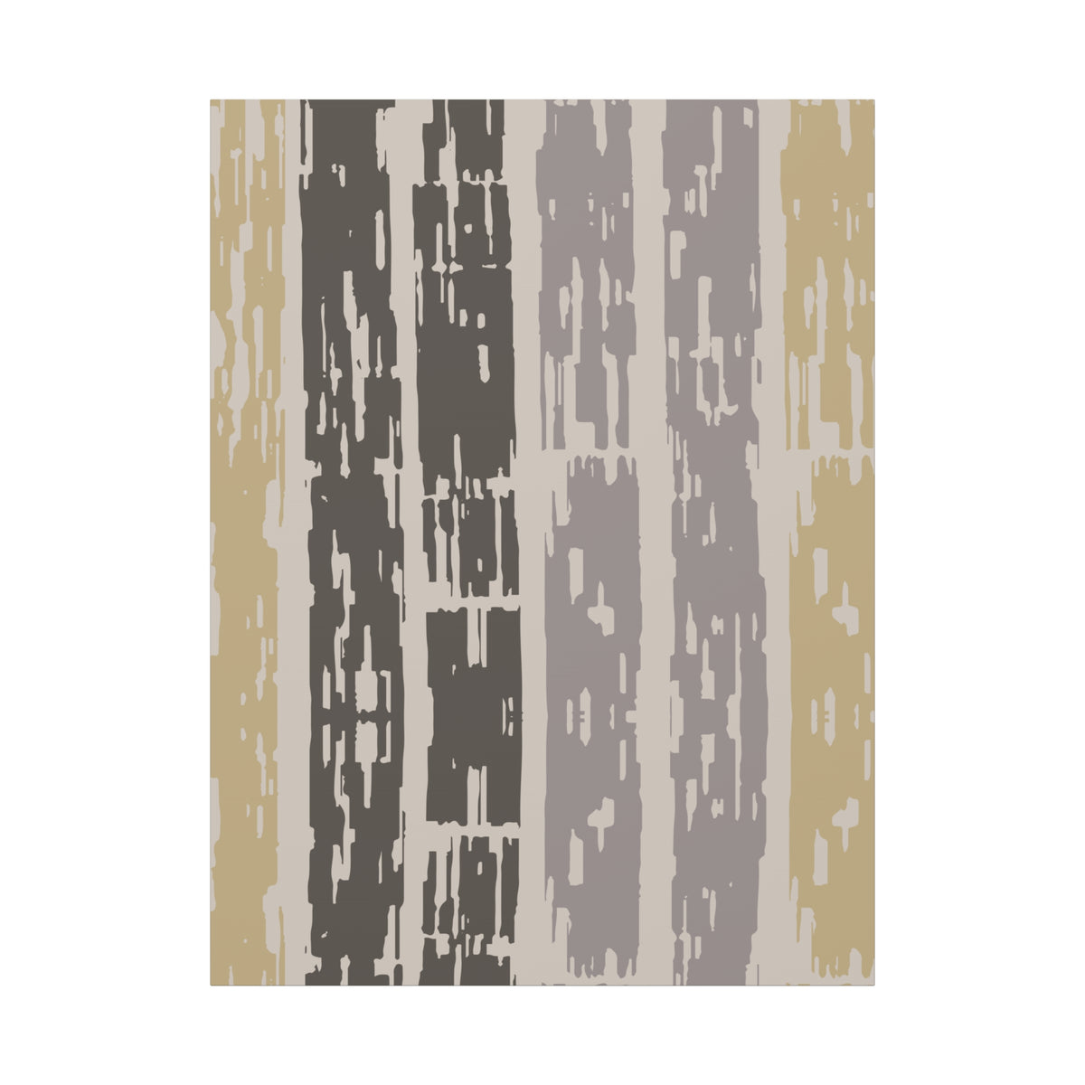 Abstract Neutral Striped Canvas Wall Art — Modern Beige Gray Vertical Texture