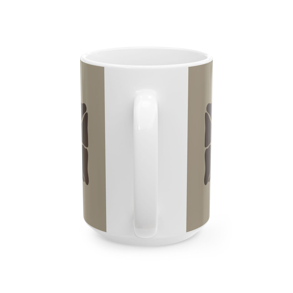 Earthen Bloom Mug - Neutral Brown Abstract Ceramic Mug