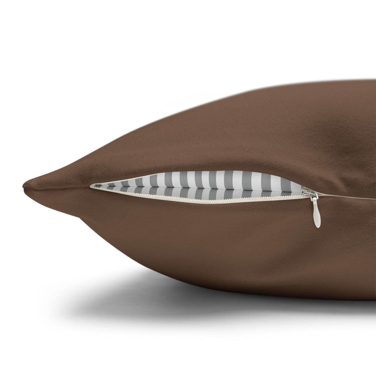 Moon Phase Pillowcase — Full Moon Brown Decorative Throw Pillow Cover