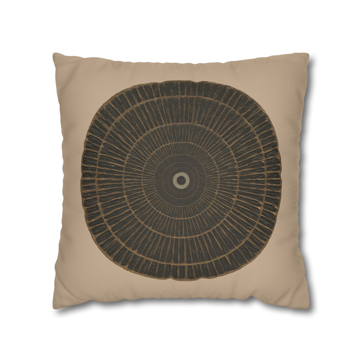 Wood Grain Mandala Square Pillowcase