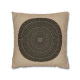 Wood Grain Mandala Square Pillowcase