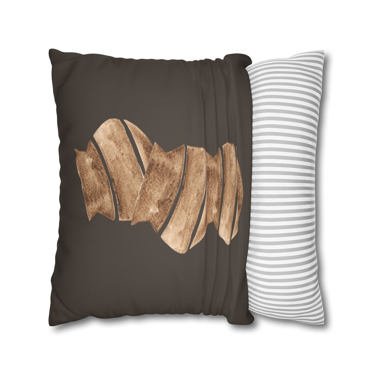 Rustic Spiral Wood Decorative Pillow