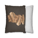 Rustic Spiral Wood Decorative Pillow