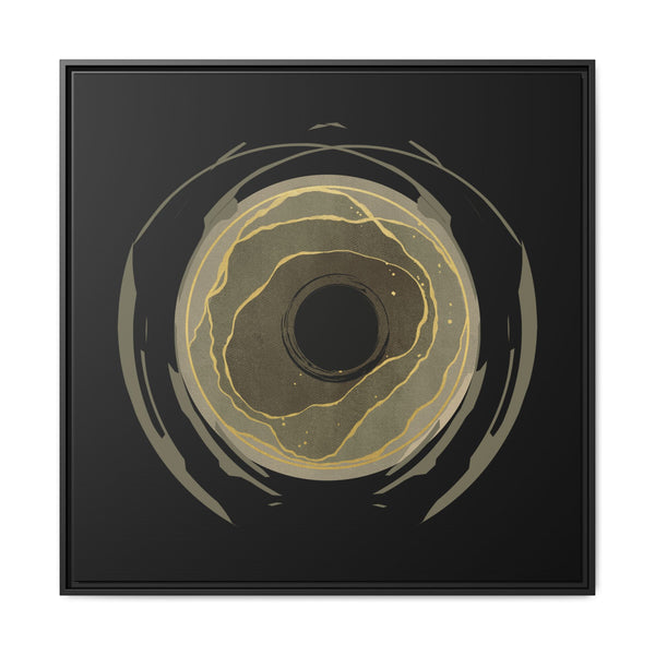 Earth Core Matte  Wall Art — Black (Framed)