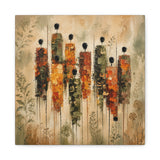 Abstract Autumn Floral Canvas Print — Matte Stretched Wall Art