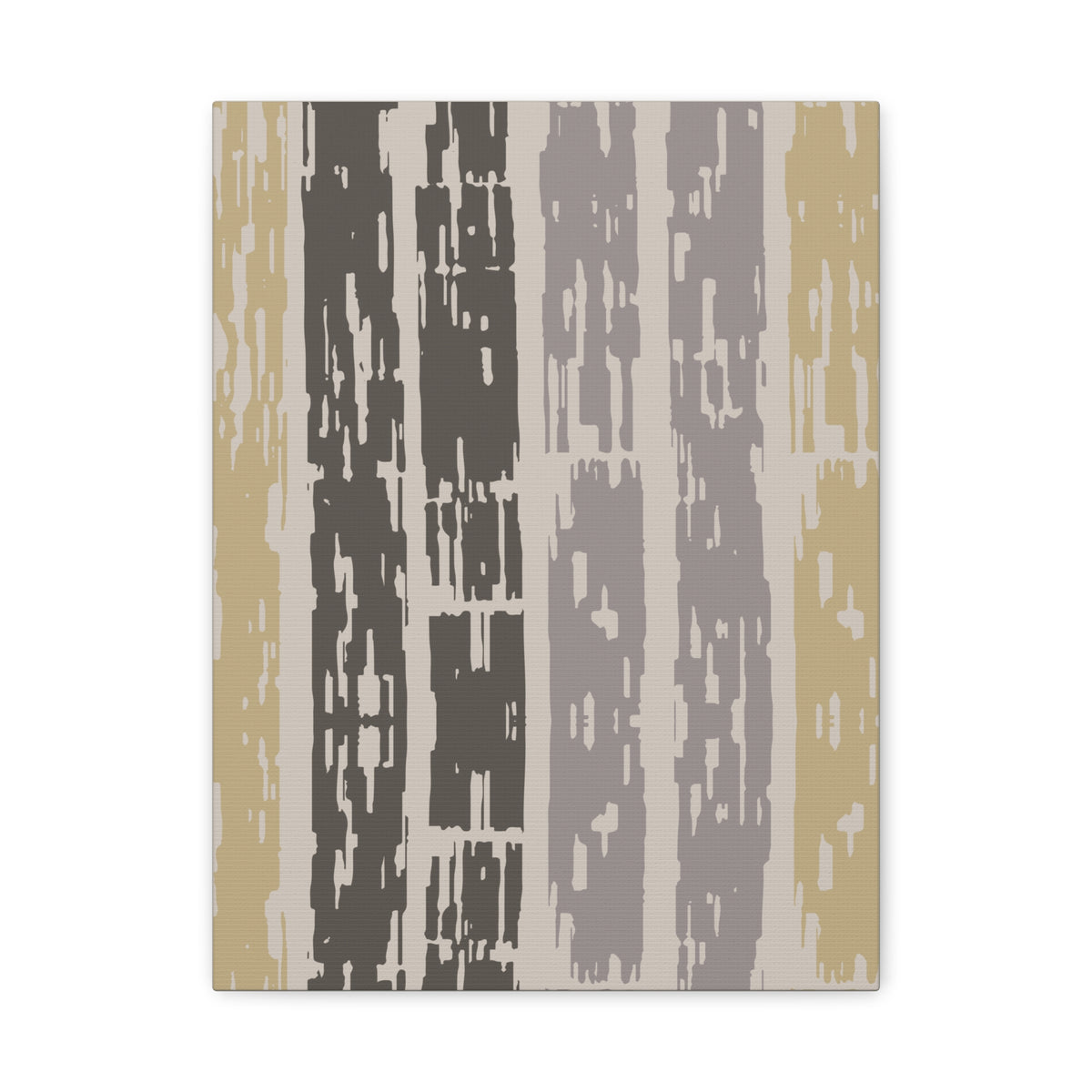 Abstract Neutral Striped Canvas Wall Art — Modern Beige Gray Vertical Texture