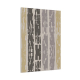 Abstract Neutral Striped Canvas Wall Art — Modern Beige Gray Vertical Texture