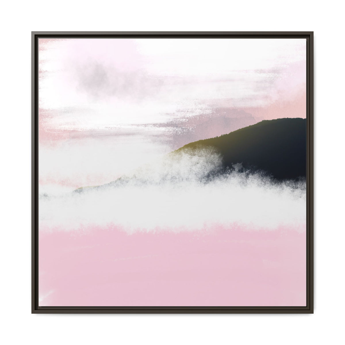 Blush Horizon Framed Matte Canvas