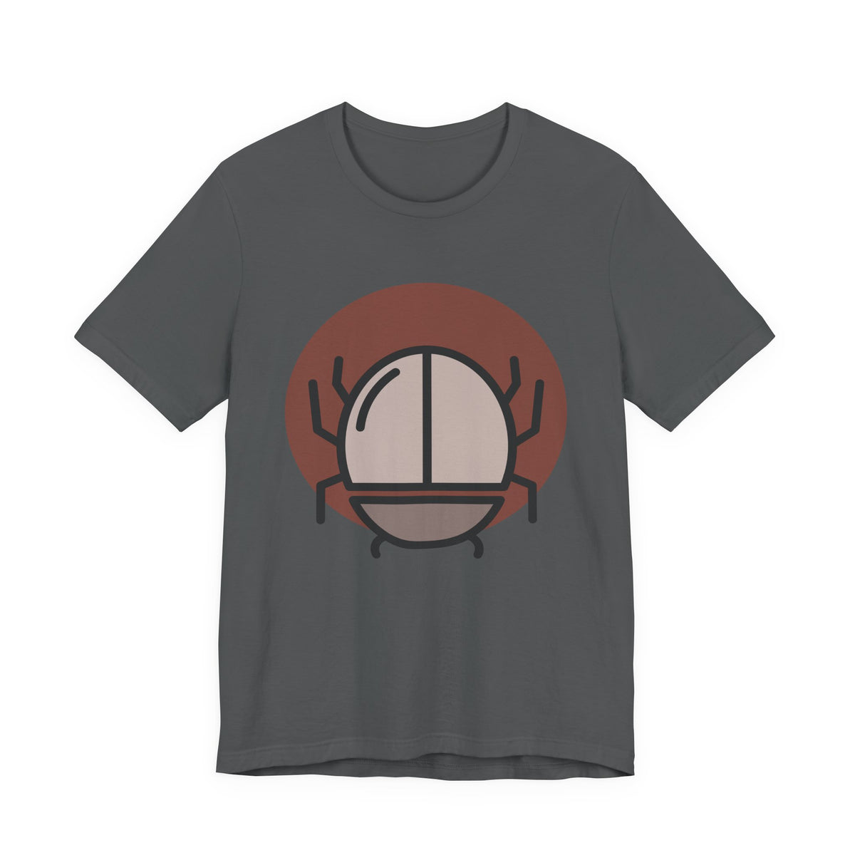 Minimalist Scarab Beetle Tee — Mystic Moon & Antler Boho Graphic Shirt