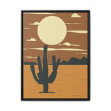 Desert Sunset Canvas Print -  Framed Matte