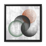 Overlap Circles Framed Canvas Art (Framed)