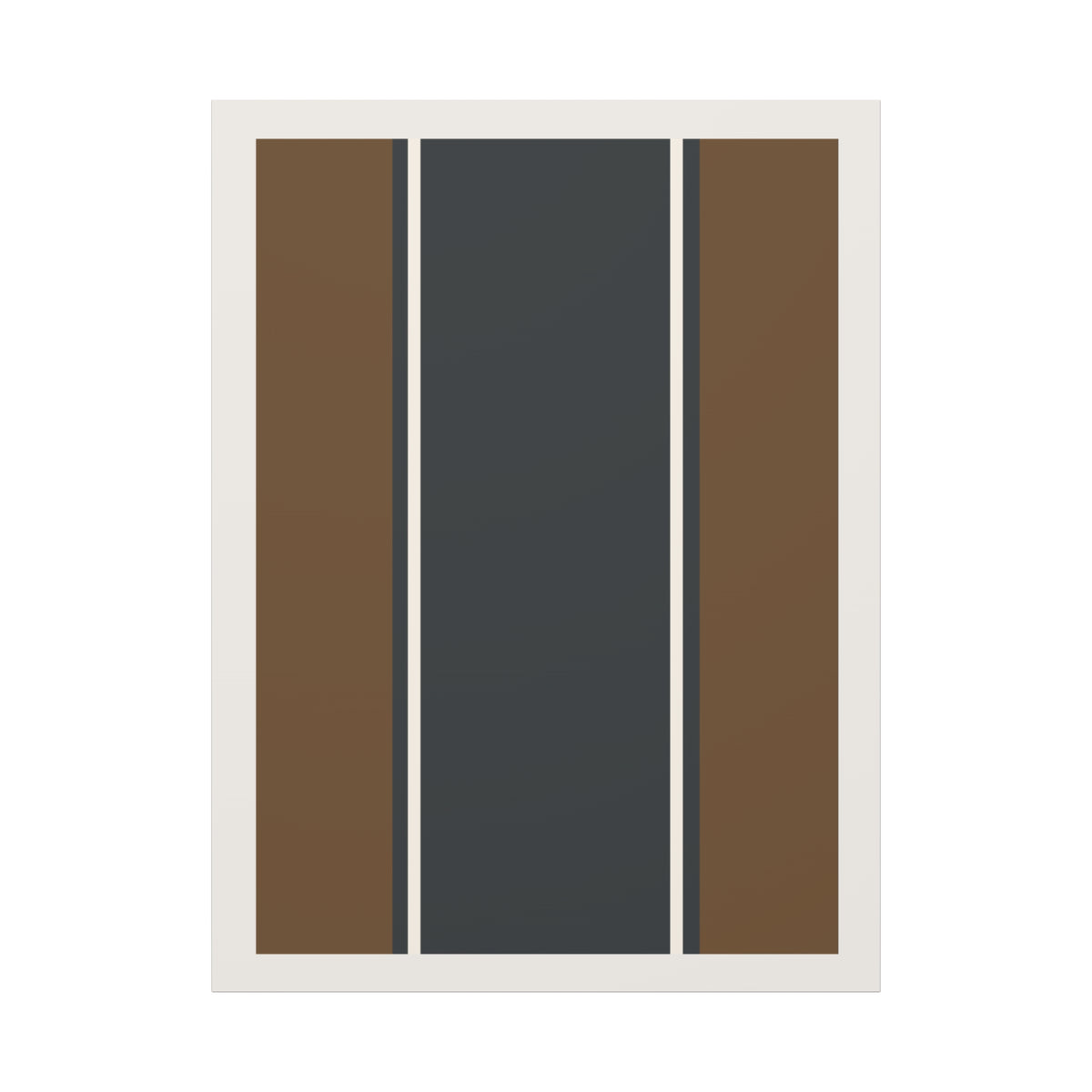 Minimalist Earth-Tone Stripe Canvas — Modern Geometric Wall Art