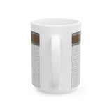 Personalized Ceramic Mug - Elizabeth Grid Design