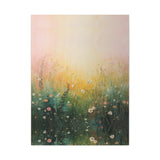 Sunlit Wildflower Meadow Matte Canvas Print