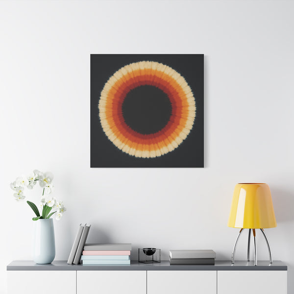 Eclipse Bloom in Earth Tones Canvas