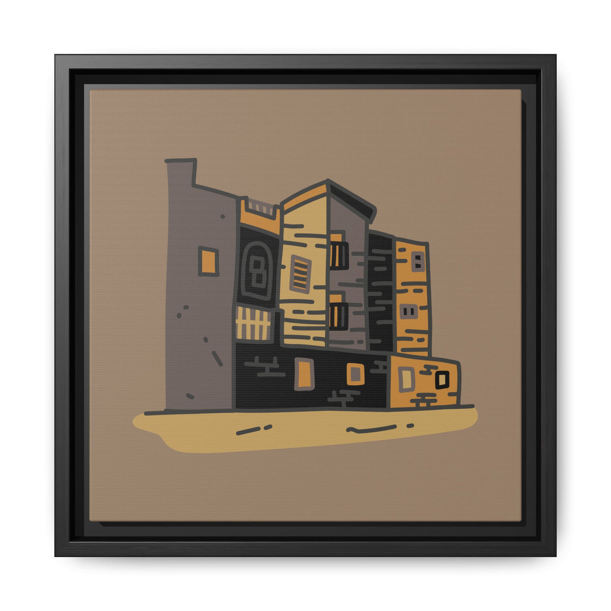 Earthbound Streets Print  - Desert Dwelling (Framed)