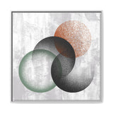Overlap Circles Framed Canvas Art