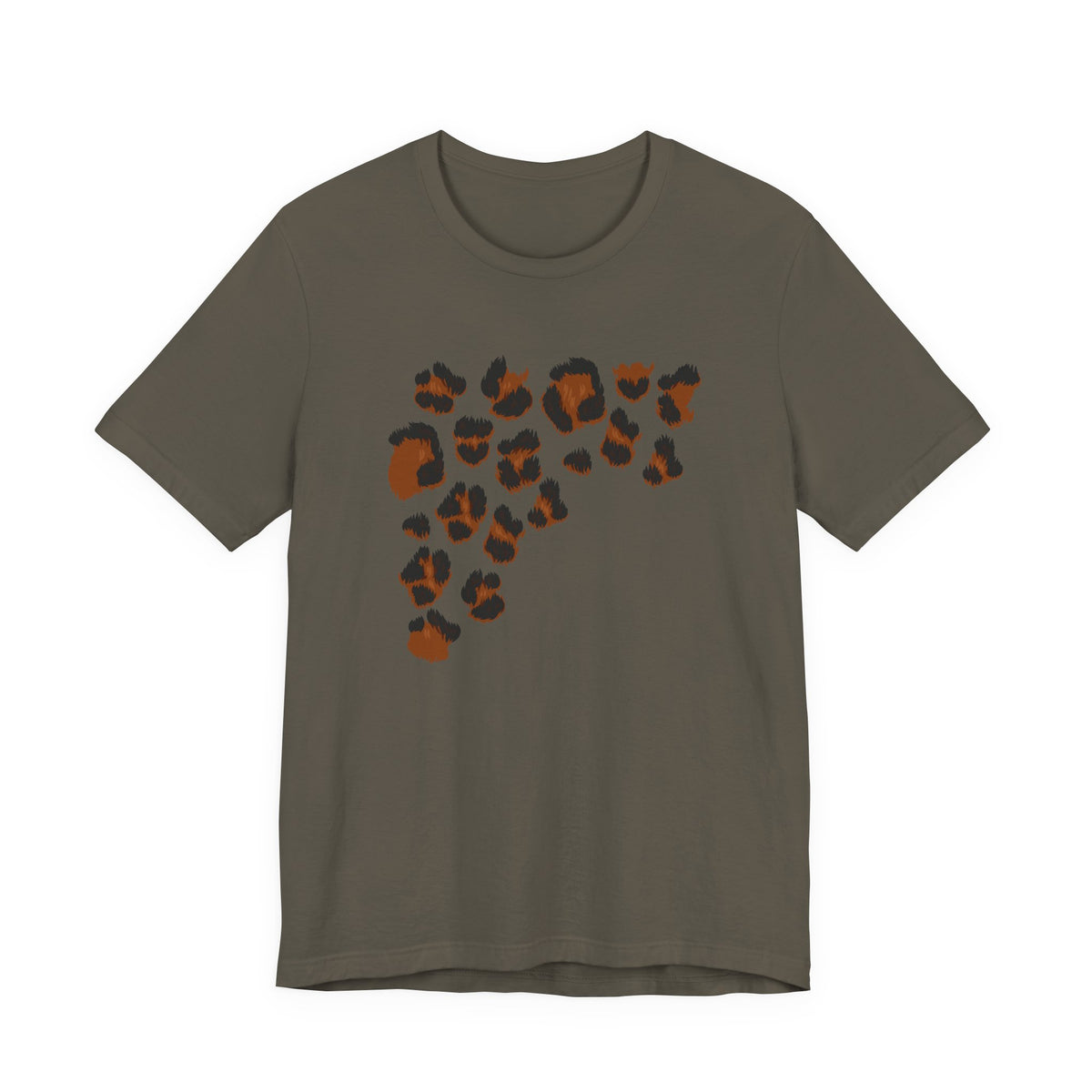 T-Shirt — Rustic Copper Paw Print Tee (Animal Lover Graphic)
