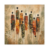 Abstract Autumn Floral Canvas Print — Matte Stretched Wall Art