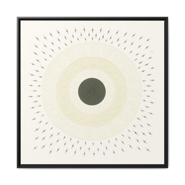 Quiet Orbit Mandala Design Canvas (Framed)