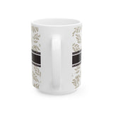 Elegant Leaves Ceramic Mug - Motivational Drinkware
