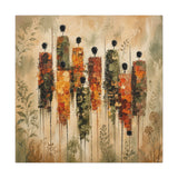 Abstract Autumn Floral Canvas Print — Matte Stretched Wall Art