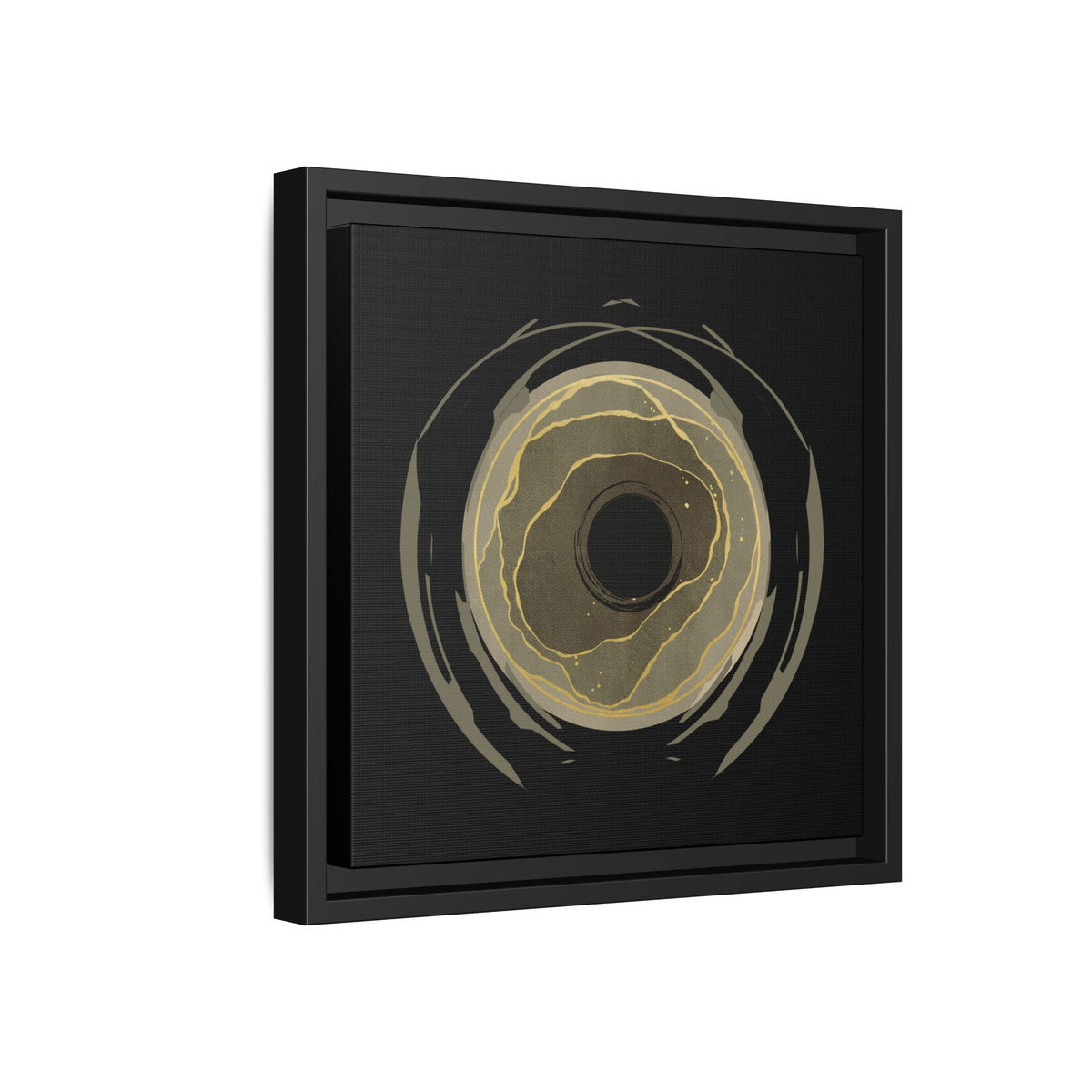 Earth Core Matte  Wall Art — Black (Framed)