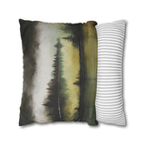Misty Forest Decorative Pillowcase