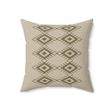 Boho Geometric Print Square Pillow - Cozy Decorative Cushion for Home Decor