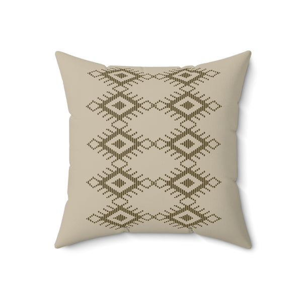 Boho Geometric Print Square Pillow - Cozy Decorative Cushion for Home Decor