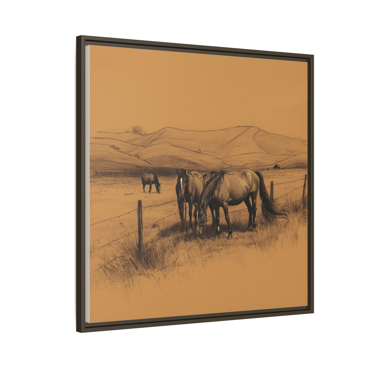 Framed Mountain Paddock Wall Art (Framed)
