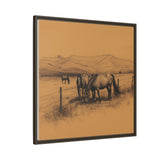 Framed Mountain Paddock Wall Art (Framed)