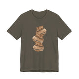 Abstract Ceramic Vase Art Tee — Minimalist Brown Pottery Graphic T-Shirt