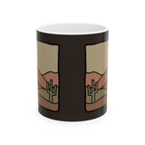 Desert Sunset Ceramic Mug — Southwestern Cactus Coffee Cup (11oz/15oz)