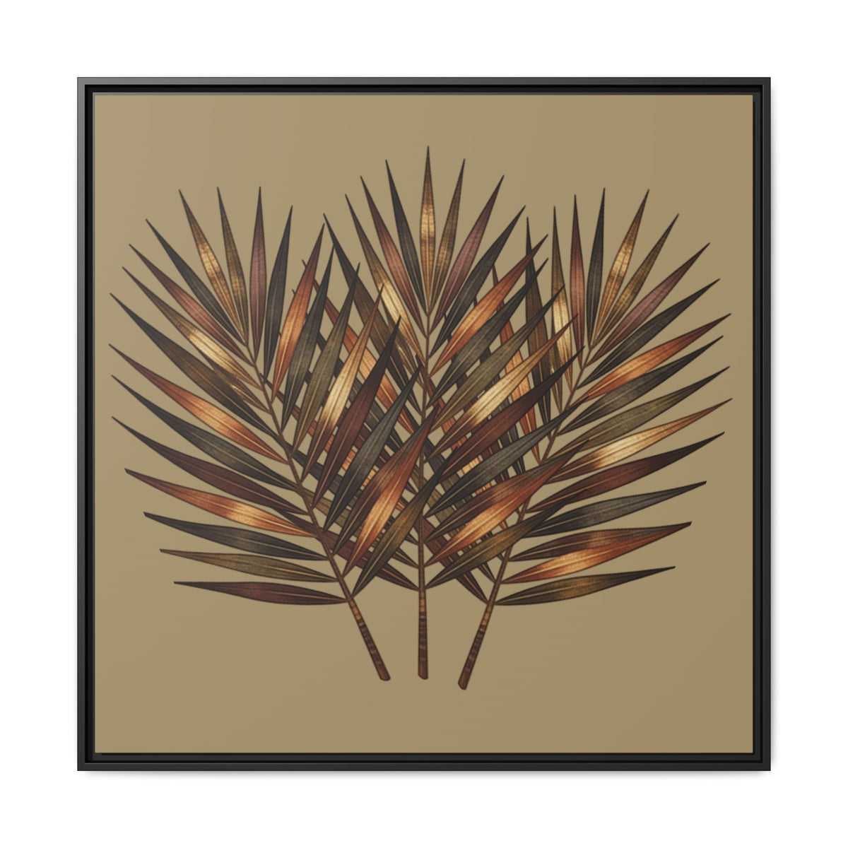 Desert Palm - Sunlit Fronds Wall Art (Framed)